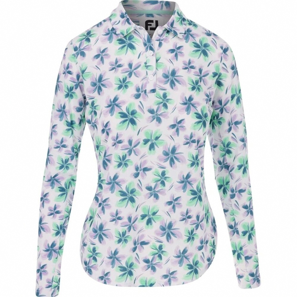 Floral Button Down Shirt in Blue and Green